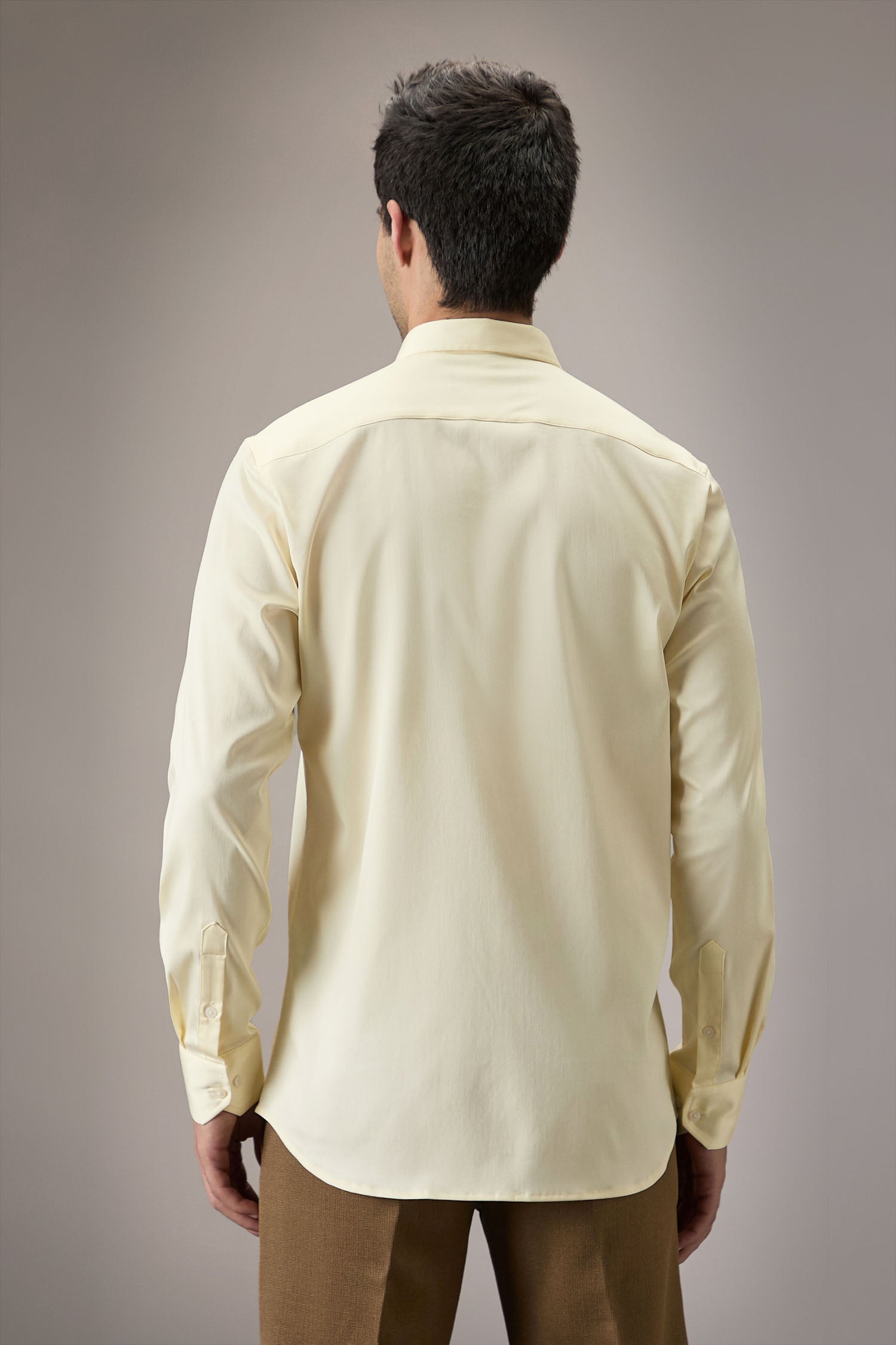 Heart Allover - Hand Embroidered Designer Shirt -  Ivory