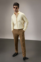 Heart Allover - Hand Embroidered Designer Shirt -  Ivory
