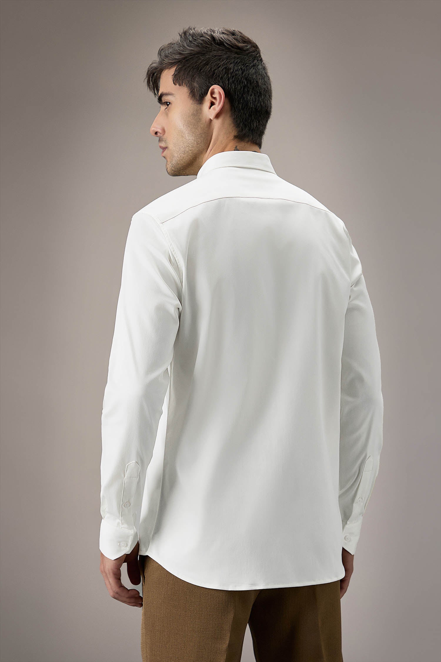 Queen Bee Hand Embroidered Designer Shirt - White