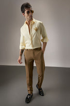 Queen Bee - Hand Embroidered Designer Shirt - IVORY