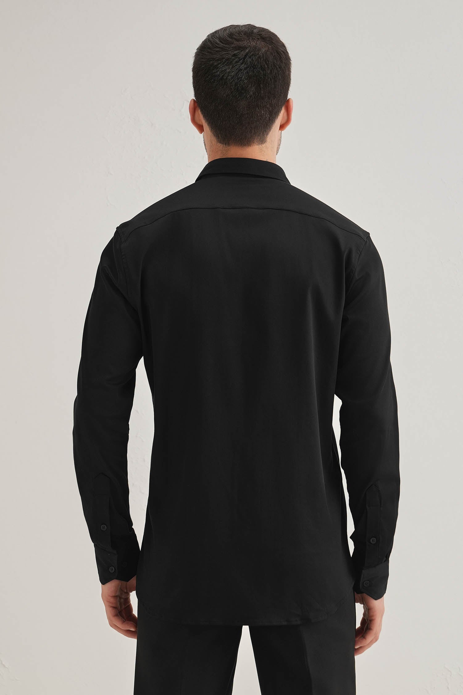 Song Bird - Hand Embroidered Designer Shirt - Black