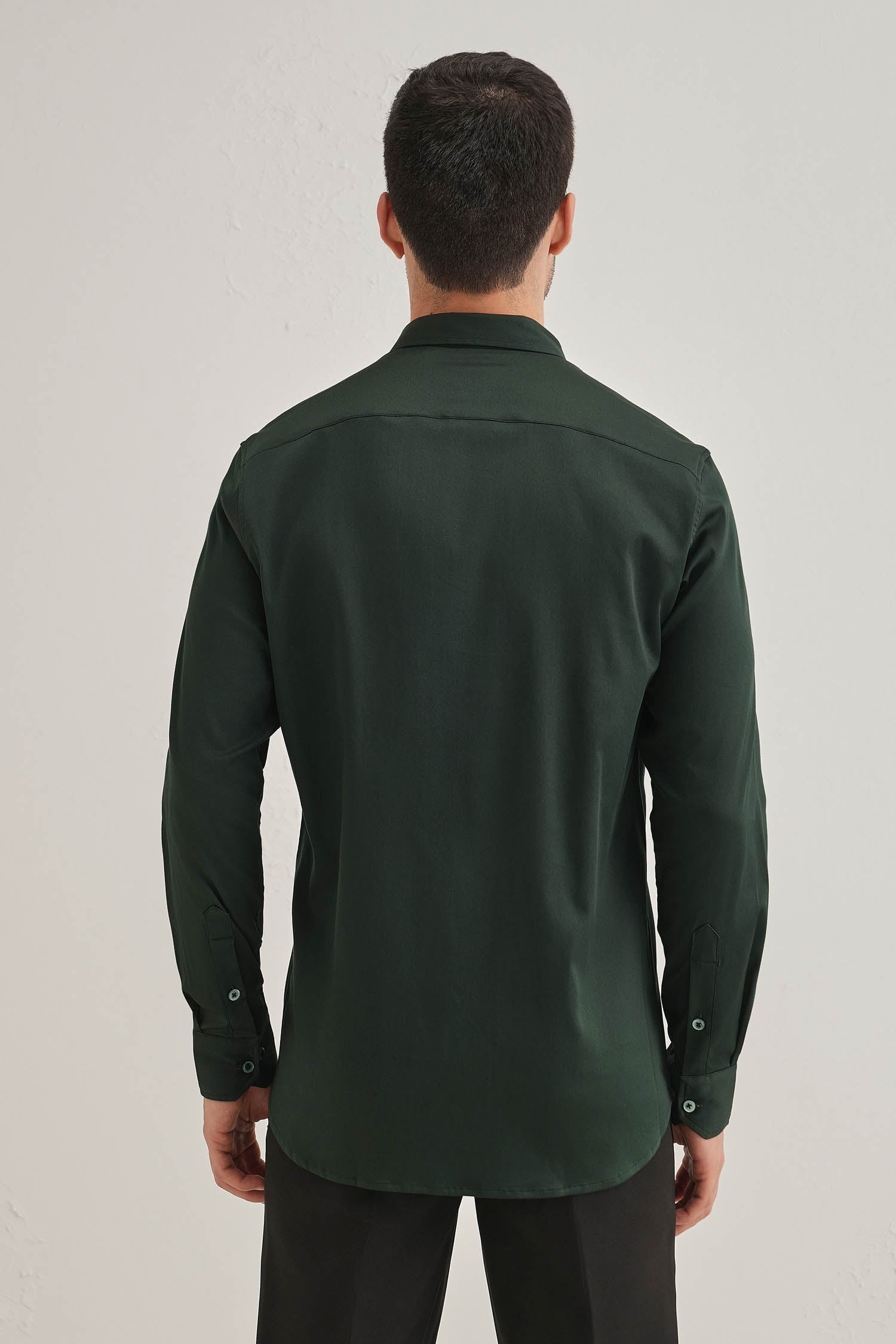 Skeeter(Dragon Fly) - Hand Embroidered Designer Shirt - Bottle Green