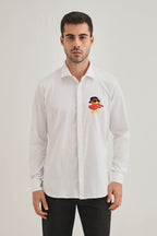 Quackery- Hand Embroidered Designer Shirt - White