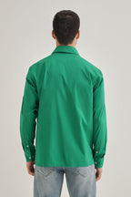 Octopod(Octopus) - Hand Embroidered Designer Shirt - Green
