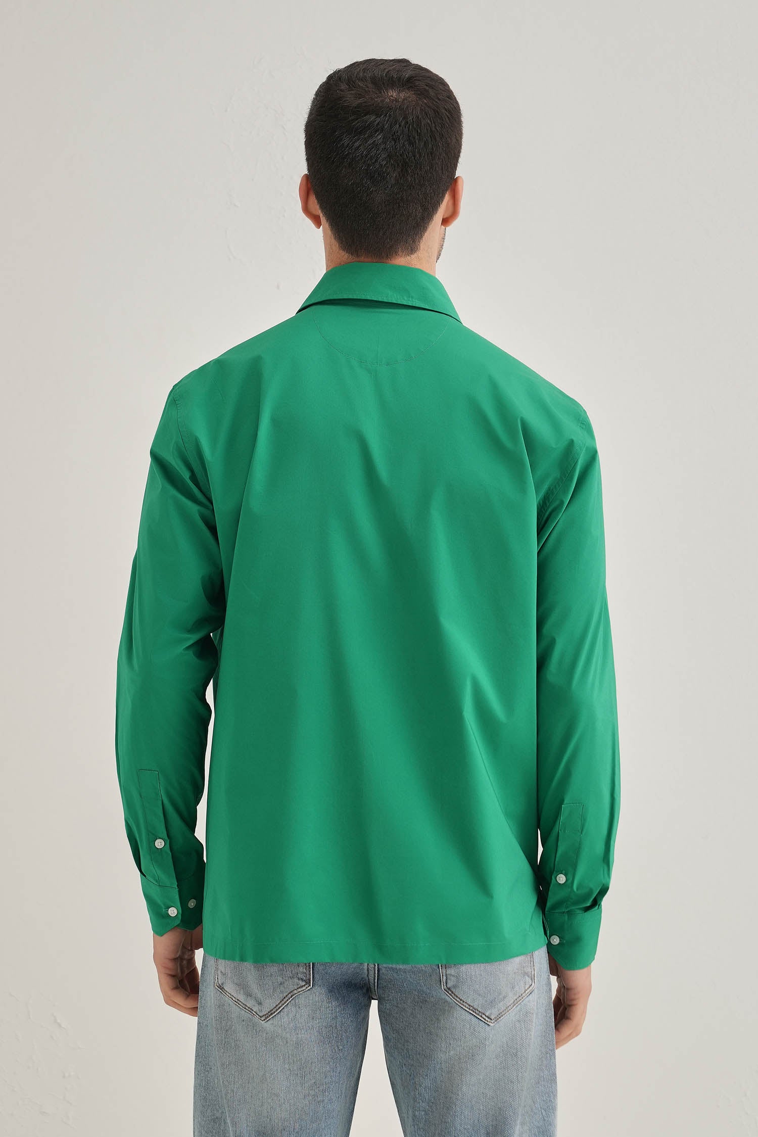 Octopod(Octopus) - Hand Embroidered Designer Shirt - Green