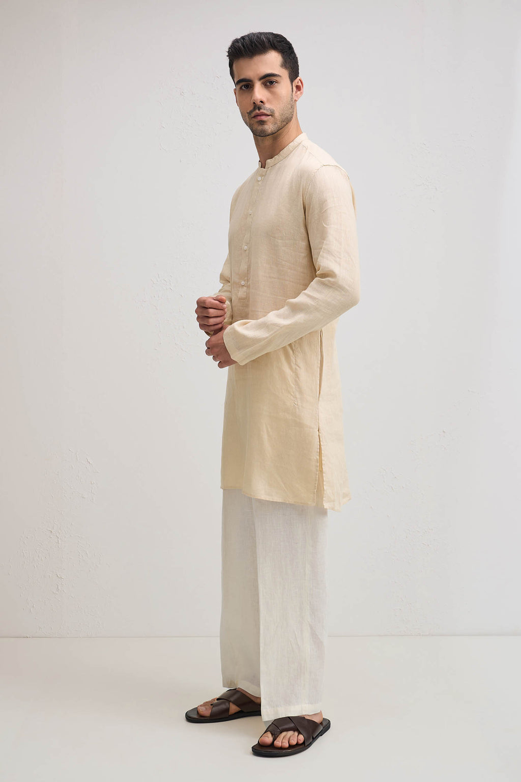 Irish Linen Kurta - beige