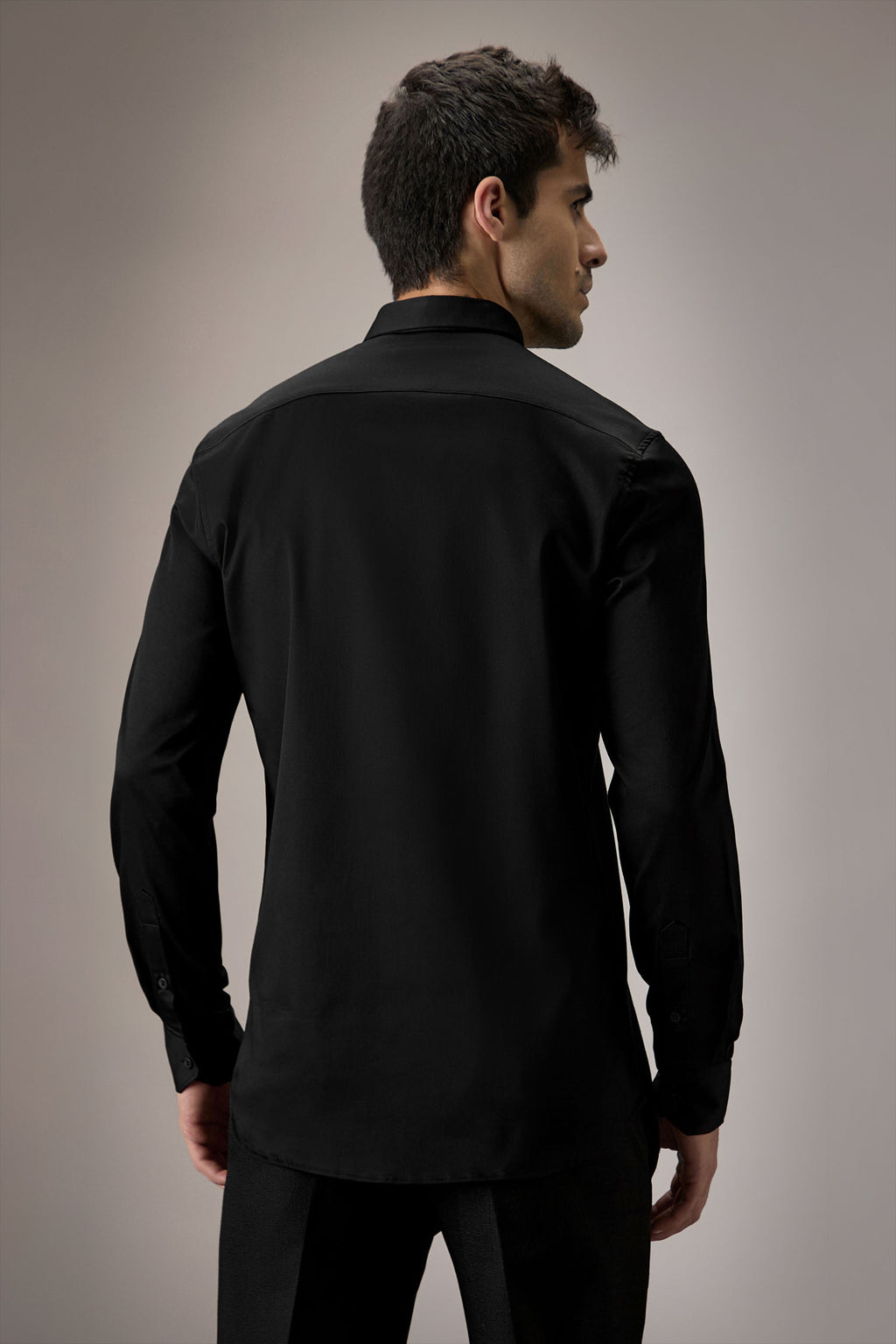 Flora and Fauna (Tiger)- Hand Embroidered Designer Shirt - Black