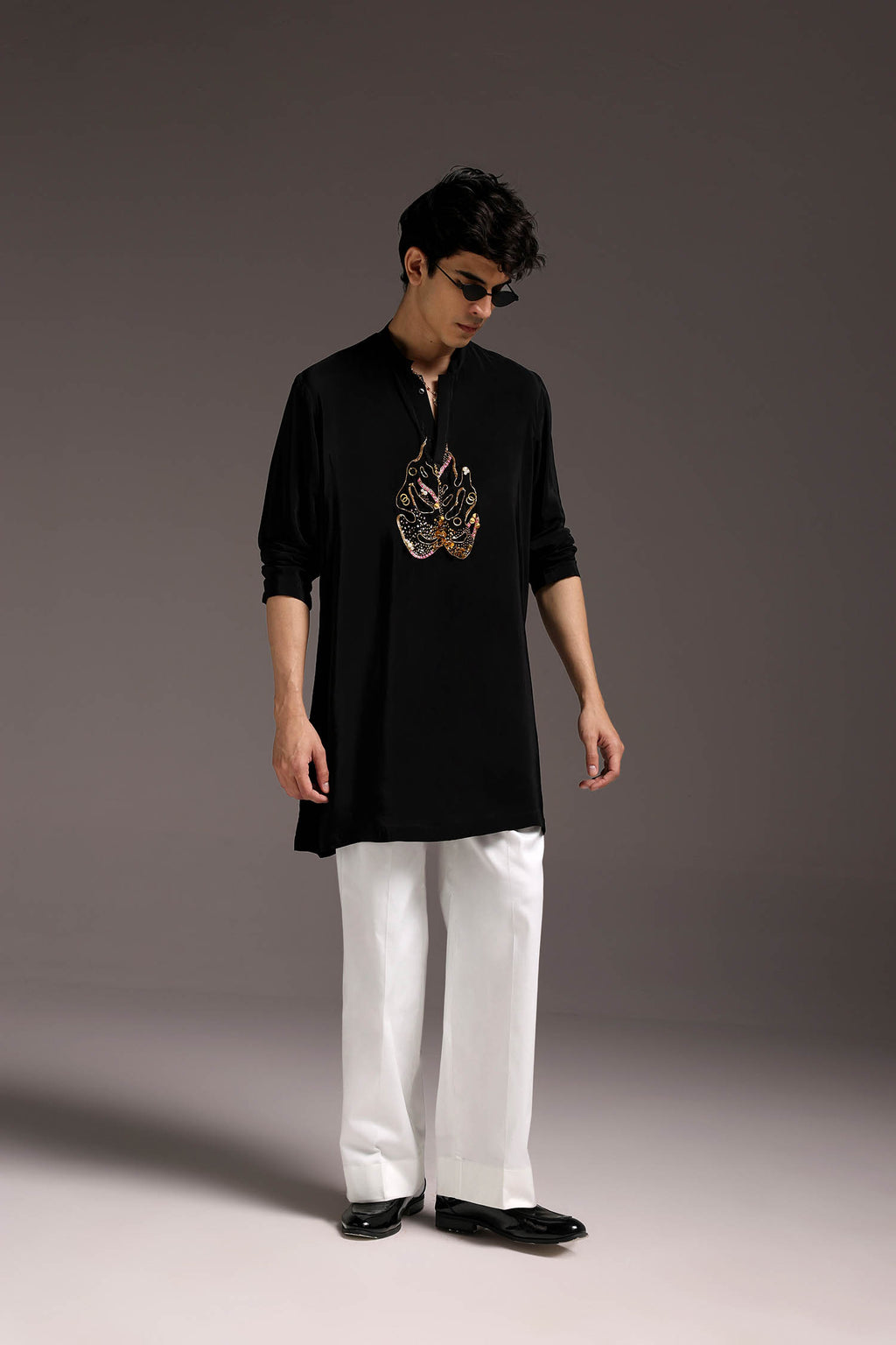 Leaflet - Hand Embroidered Designer Kurta