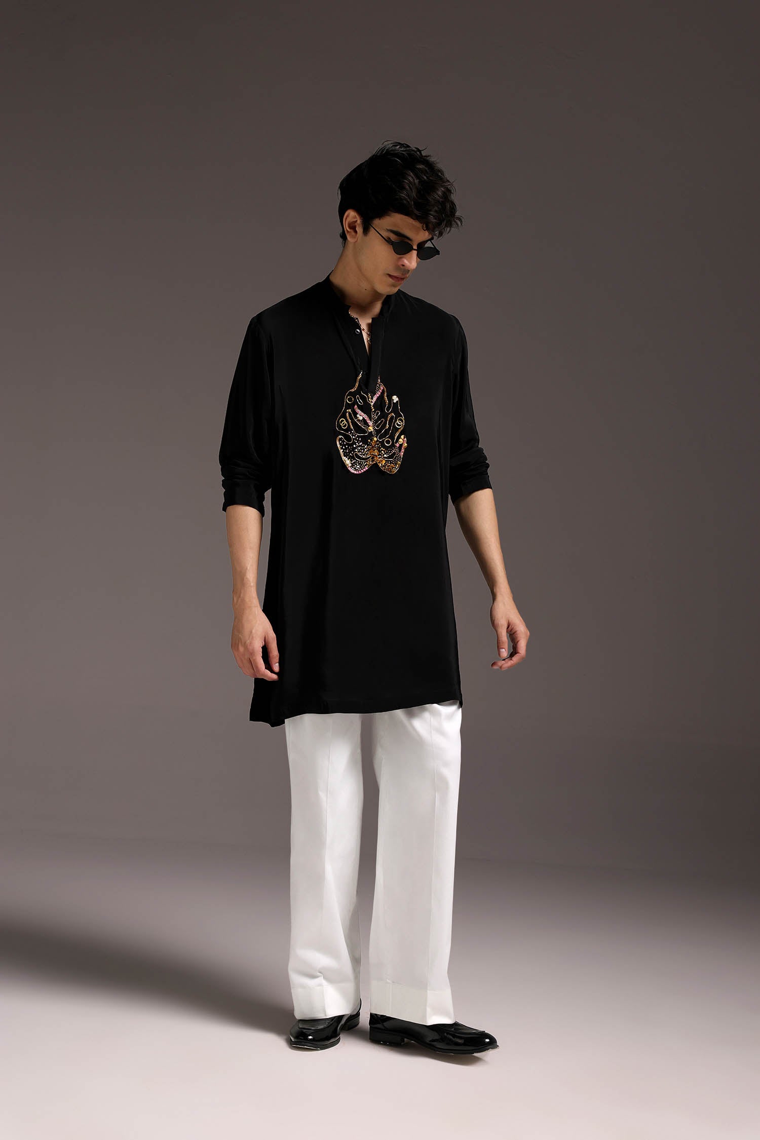 Leaflet - Hand Embroidered Designer Kurta