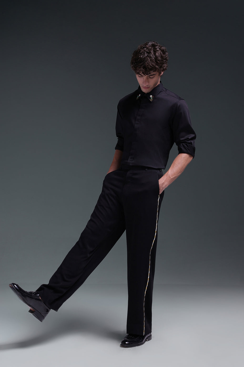 Glisten(Rhinestones) - Hand Embriodered Designer Trouser
