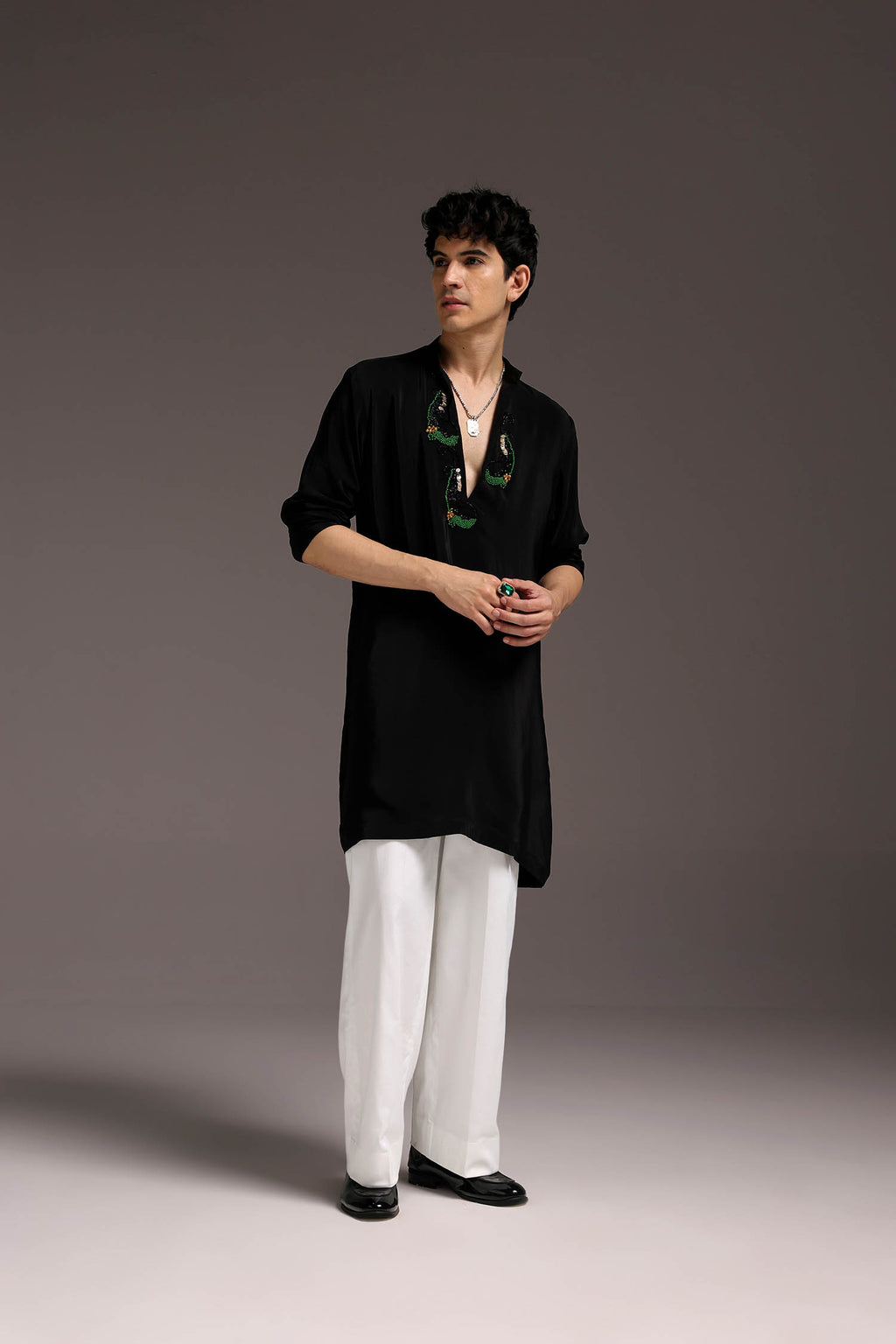 Ambi (Pasiley) - Hand Embroidered Designer Kurta