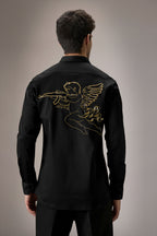 Cupid - Hand Embroidered Designer Shirt - Black