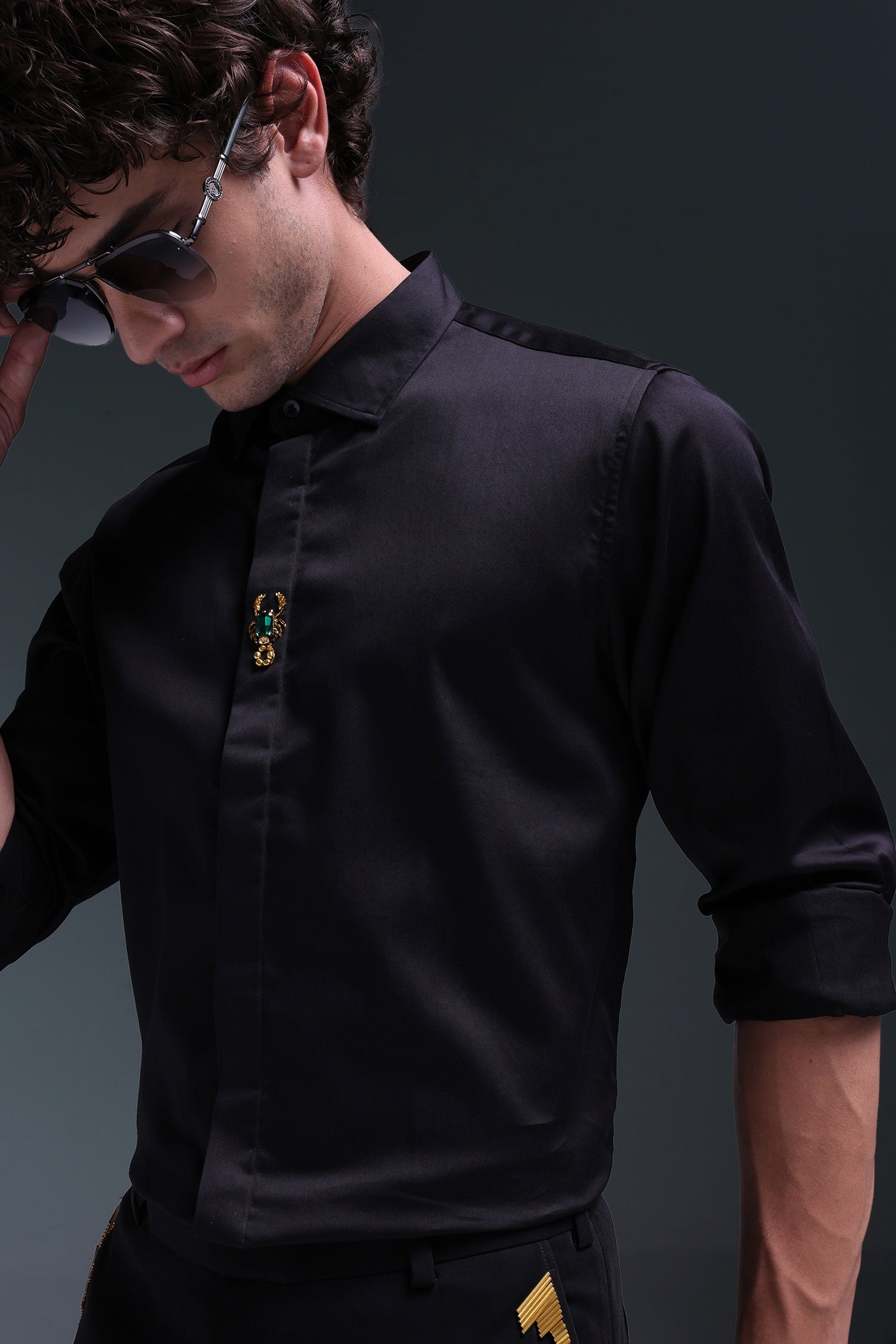 Scourge(Scorpion) - Hand Embroidered Designer Shirt