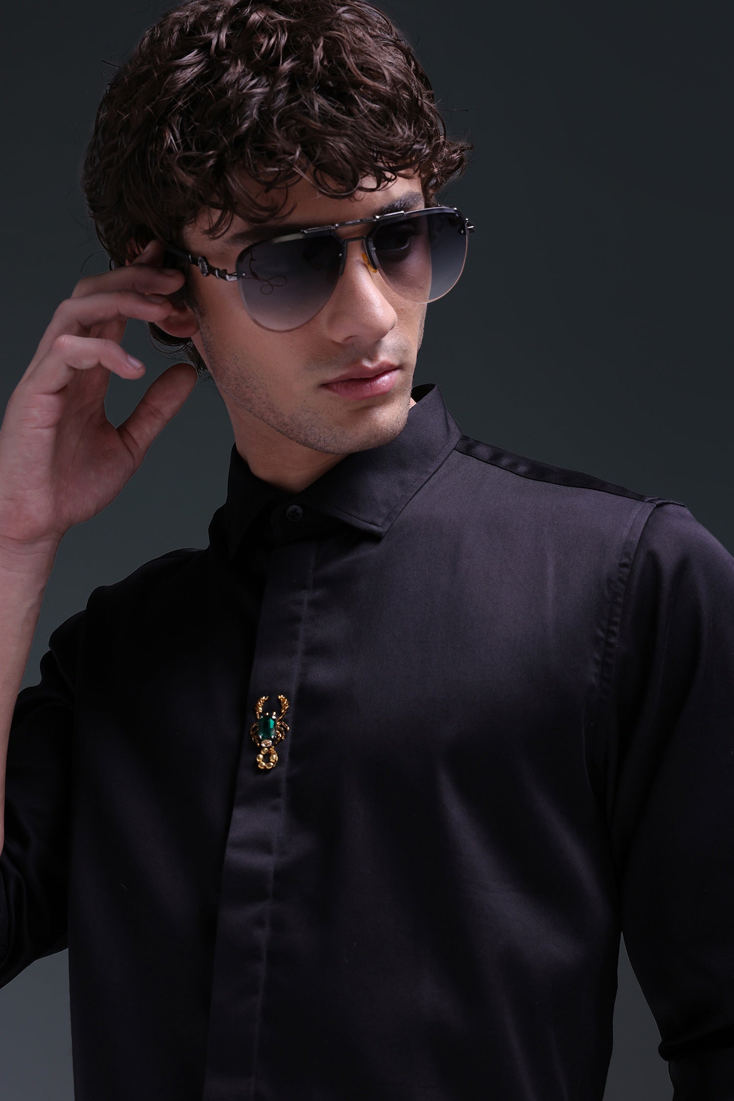 Scourge(Scorpion) - Hand Embroidered Designer Shirt