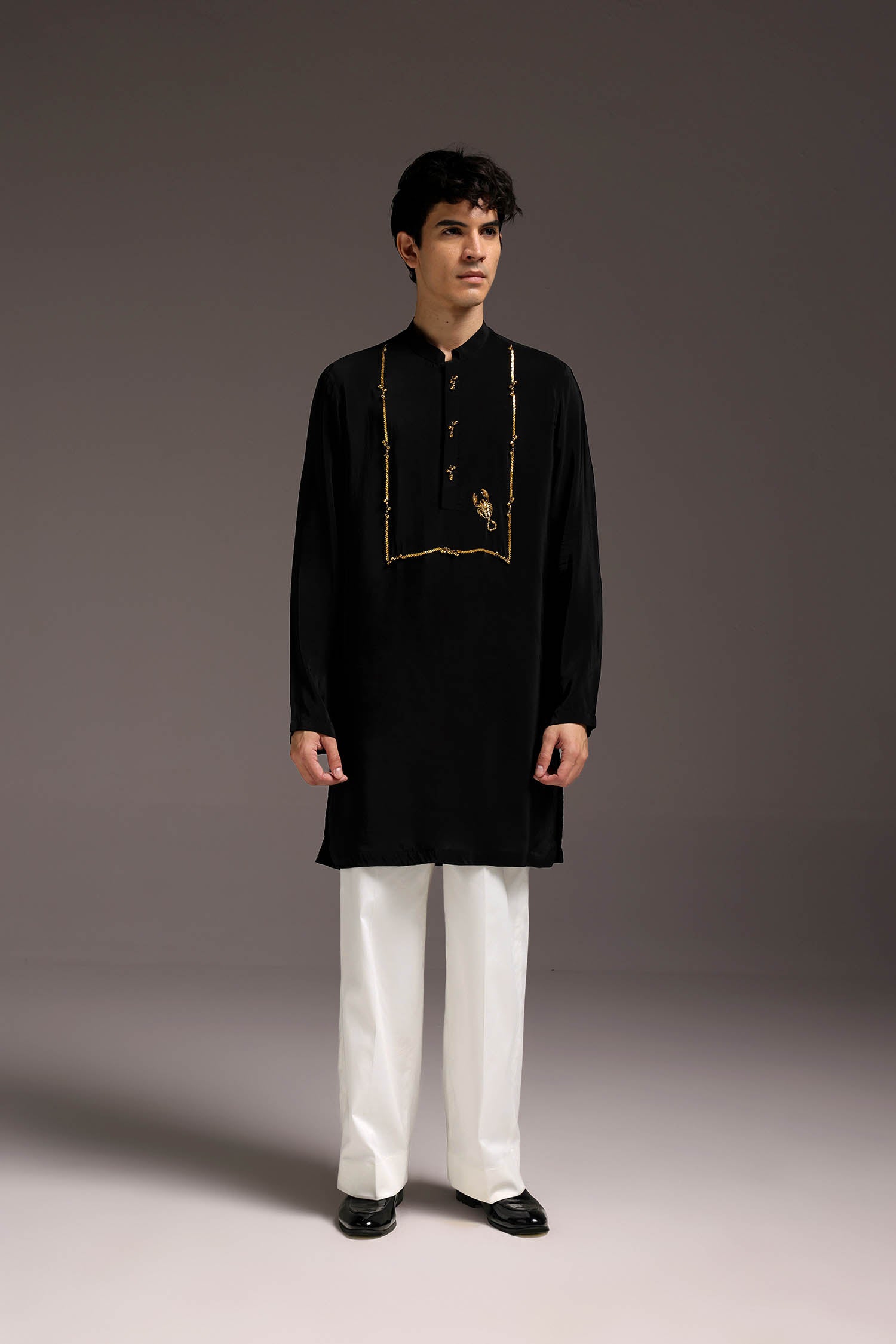 Jagged(Scorpion) - Hand Embroidered Designer Kurta