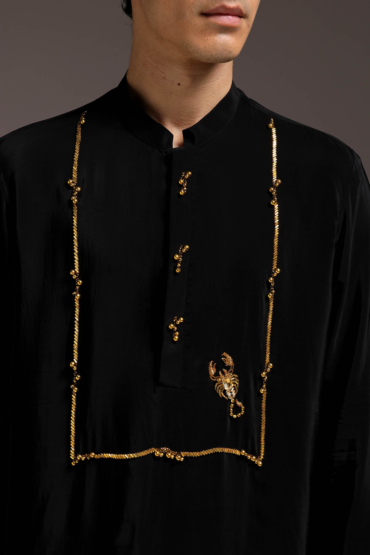 Jagged(Scorpion) - Hand Embroidered Designer Kurta