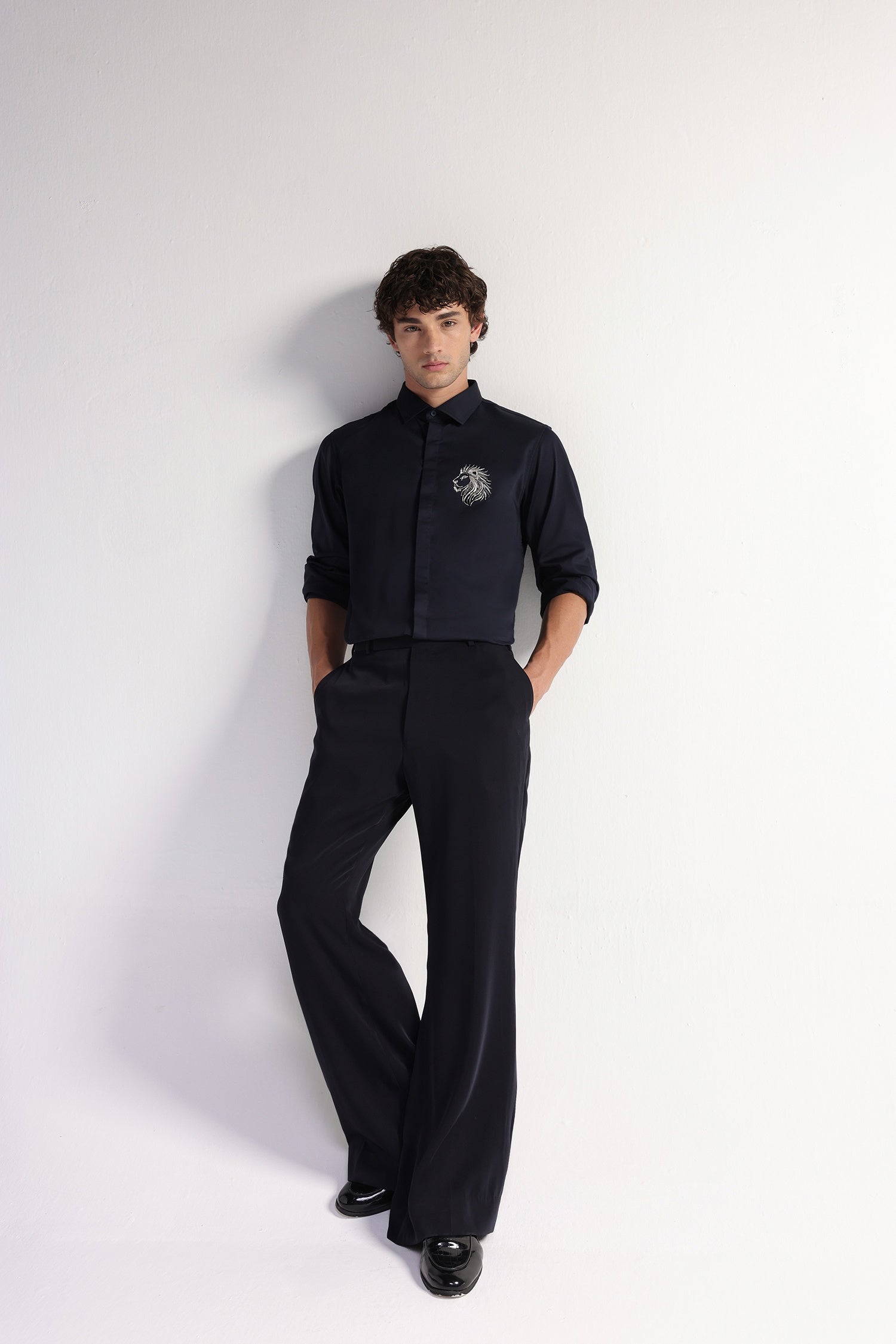Leo(Lion) - Hand Embroidered Designer Shirt