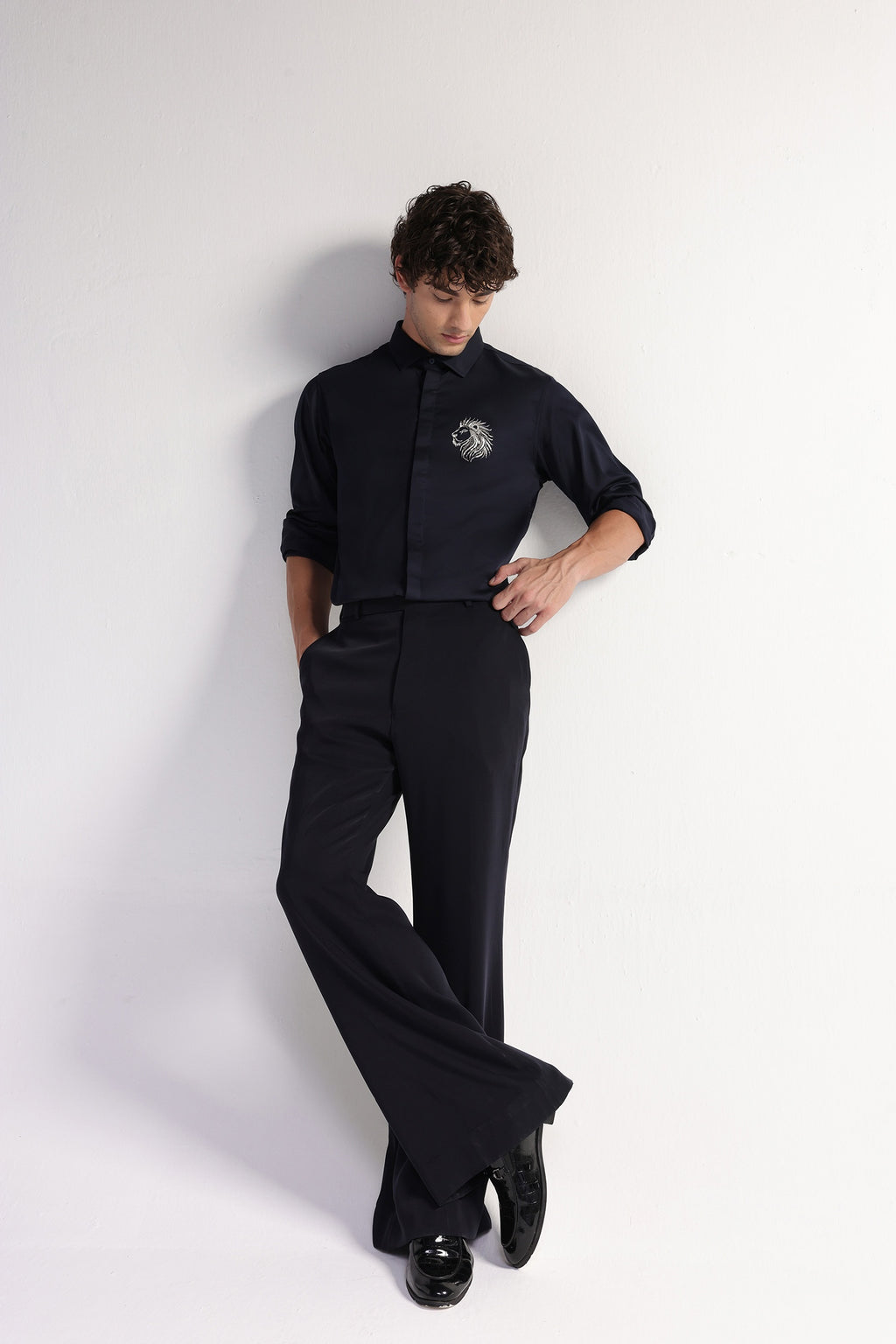 Leo(Lion) - Hand Embroidered Designer Shirt