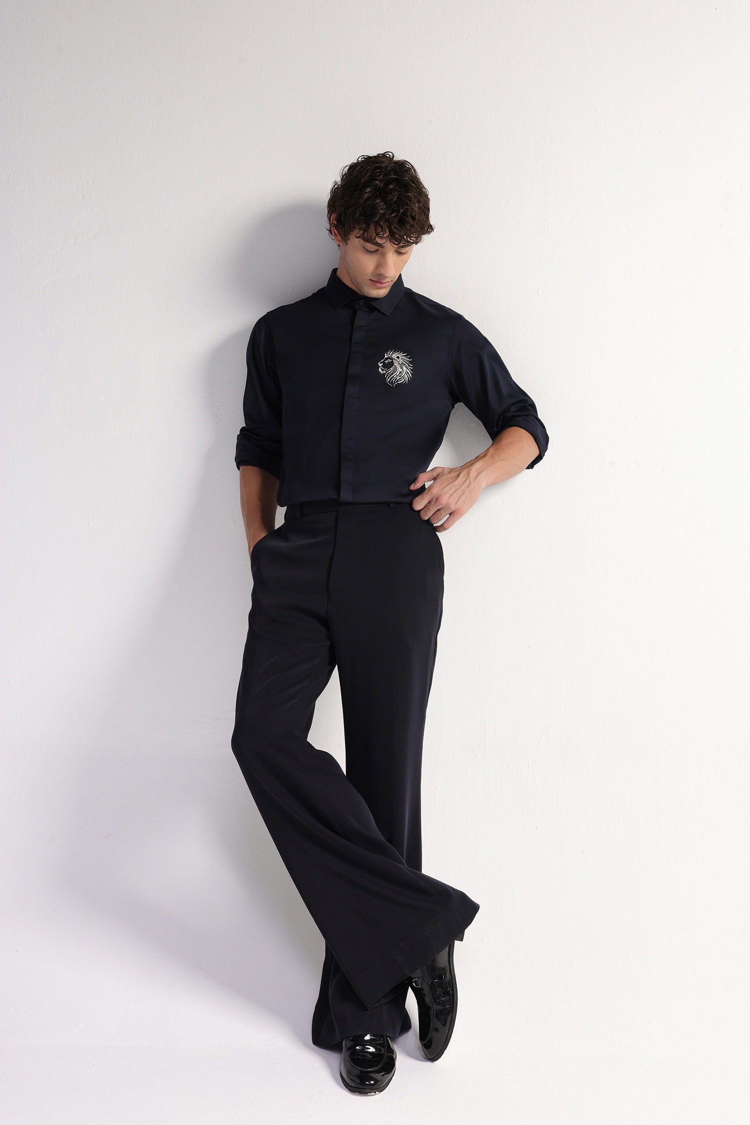 Leo(Lion) - Hand Embroidered Designer Shirt