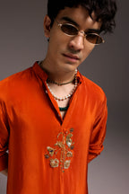 Paisfeather(Paisely) - Hand Embroidered Designer Kurta