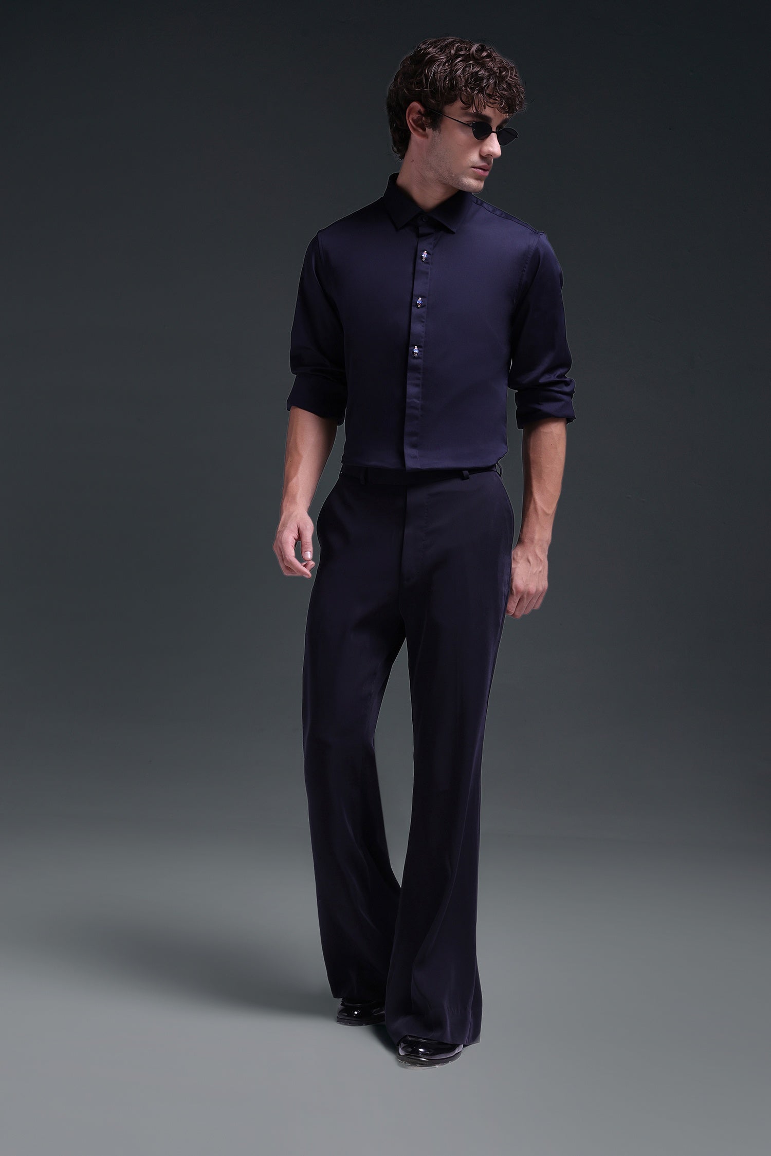 Maeri (Rhinestone) - Hand Embroidered Designer Shirt
