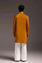 Ochre - Hand Embroidered Designer Kurta