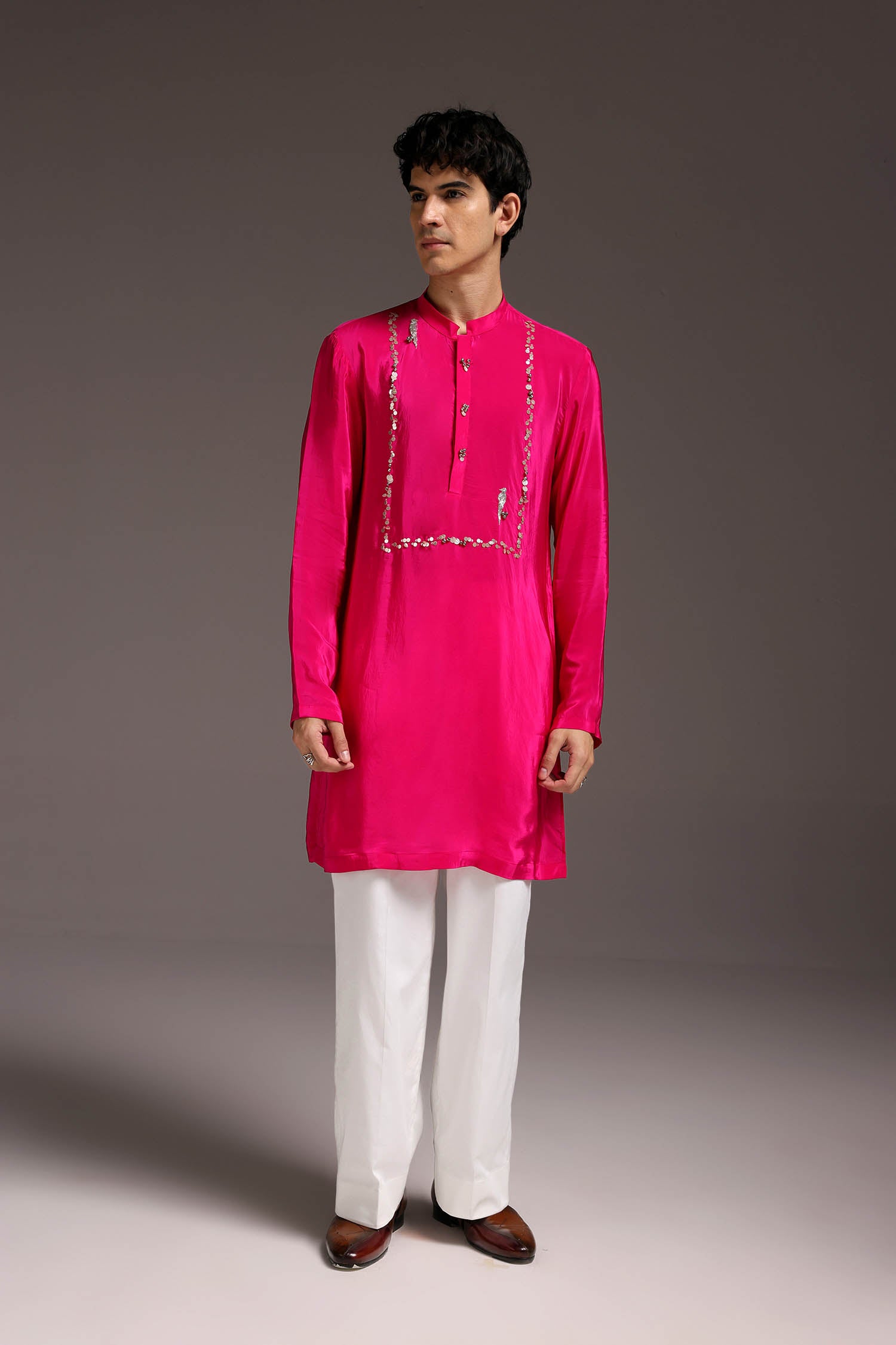 Preen(Parrot) - Hand Embroidered Designer Kurta