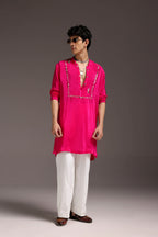 Preen(Parrot) - Hand Embroidered Designer Kurta