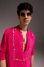 Preen(Parrot) - Hand Embroidered Designer Kurta