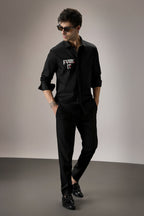 Fuck It - Hand Embroidered Designer Shirt - Black