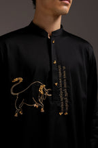 Nandi(Bull) - Hand Embroidered Designer Kurta