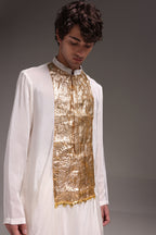 Ivory Lumpi - Hand Embroidered Designer Kurta