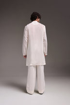 Ivory Lumpi - Hand Embroidered Designer Kurta