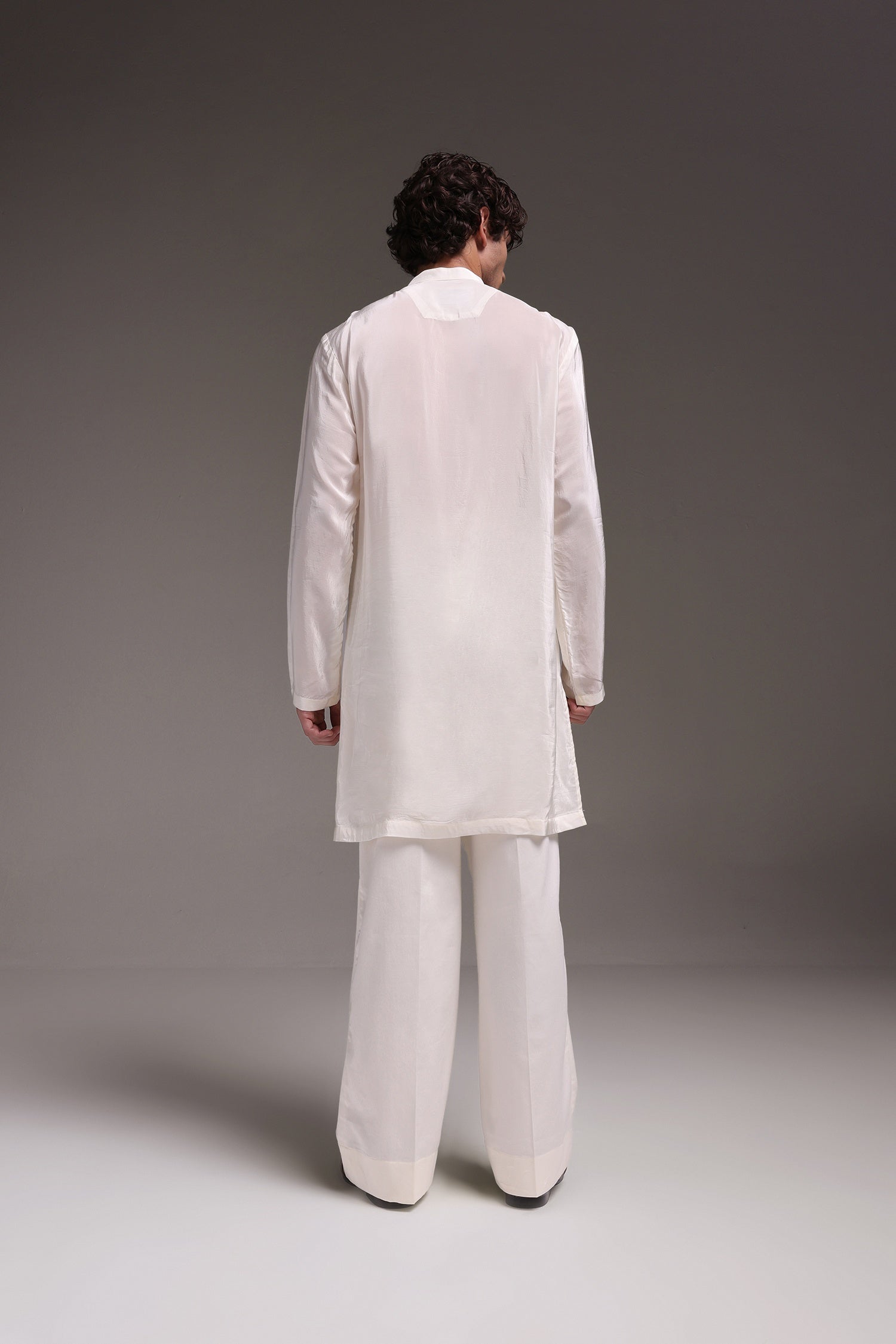 Ivory Lumpi - Hand Embroidered Designer Kurta