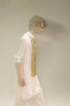 Ivory Lumpi - Hand Embroidered Designer Kurta