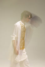 Ivory Lumpi - Hand Embroidered Designer Kurta
