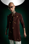 Soul Hand Embroidered Designer Kurta - Brown