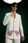 Heebie Jeebie(Butterfly) Hand Embroidered Bandhgala