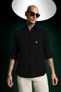 Bird Irish Linen Shirt - Black