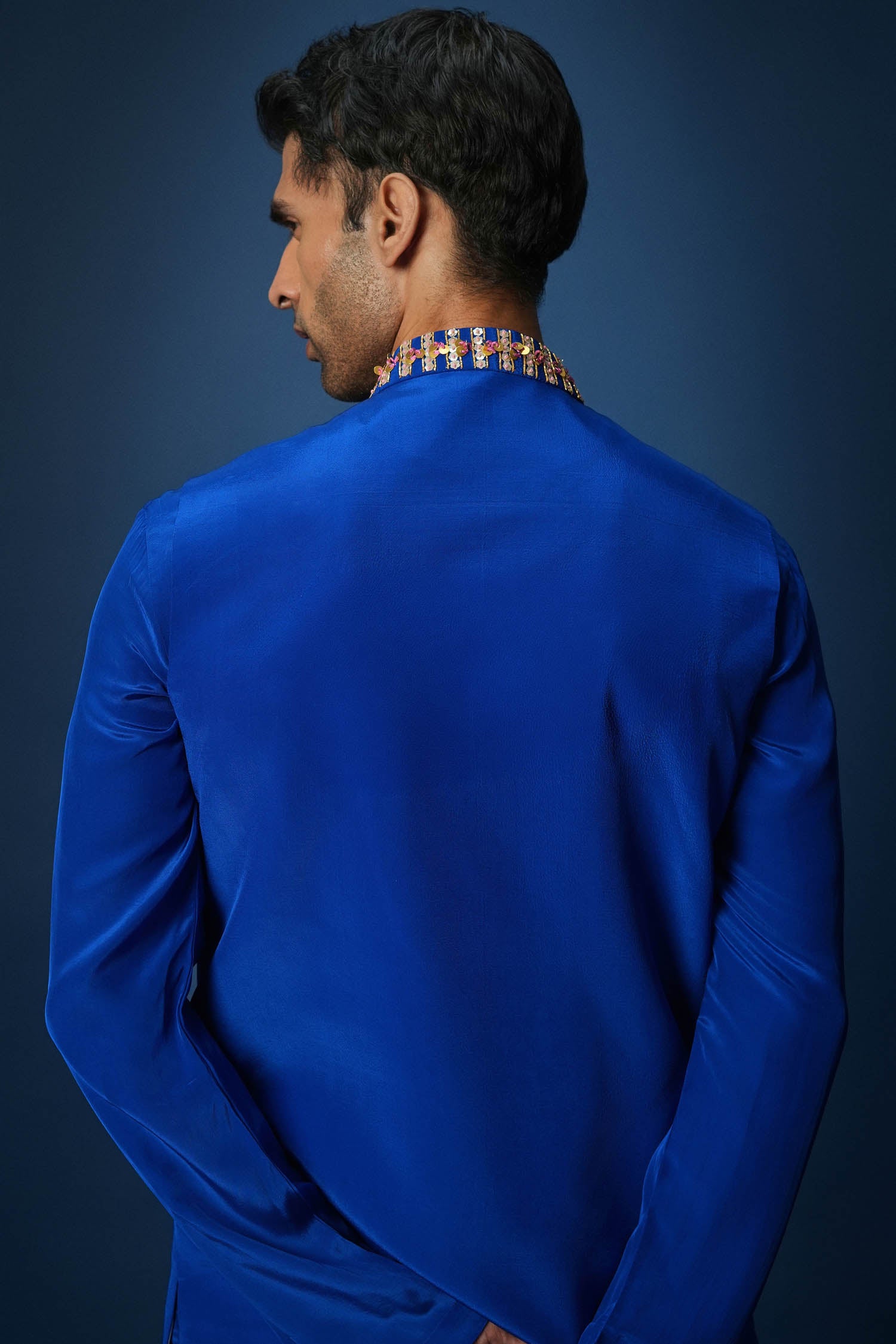 Bee Bundi Kurta - Royal Blue