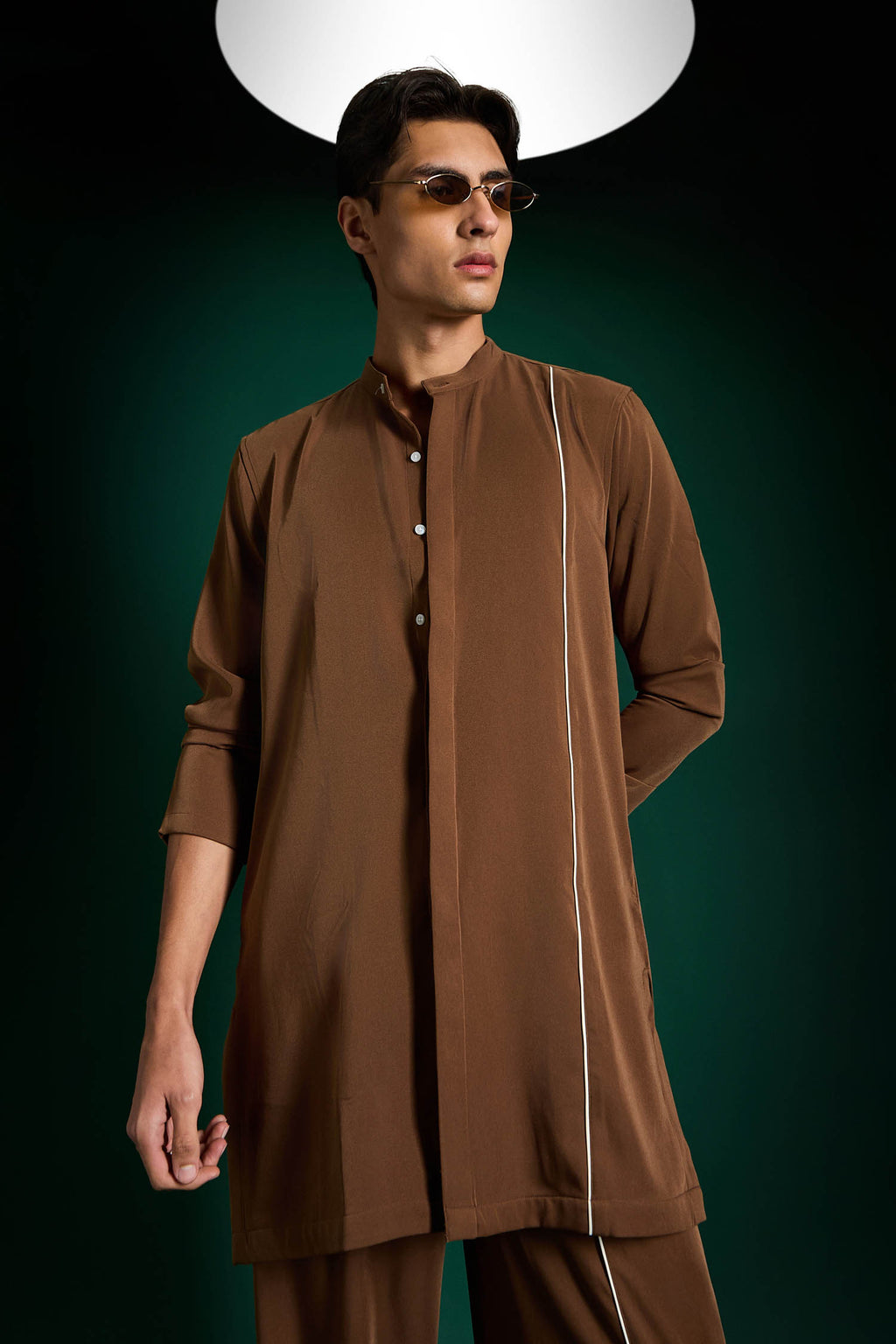 Echelon Designer Kurta Set - Caramel Brown