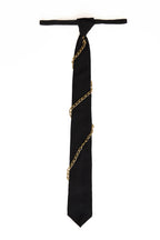 Metal Chain- Hand Embroidered Designer Tie