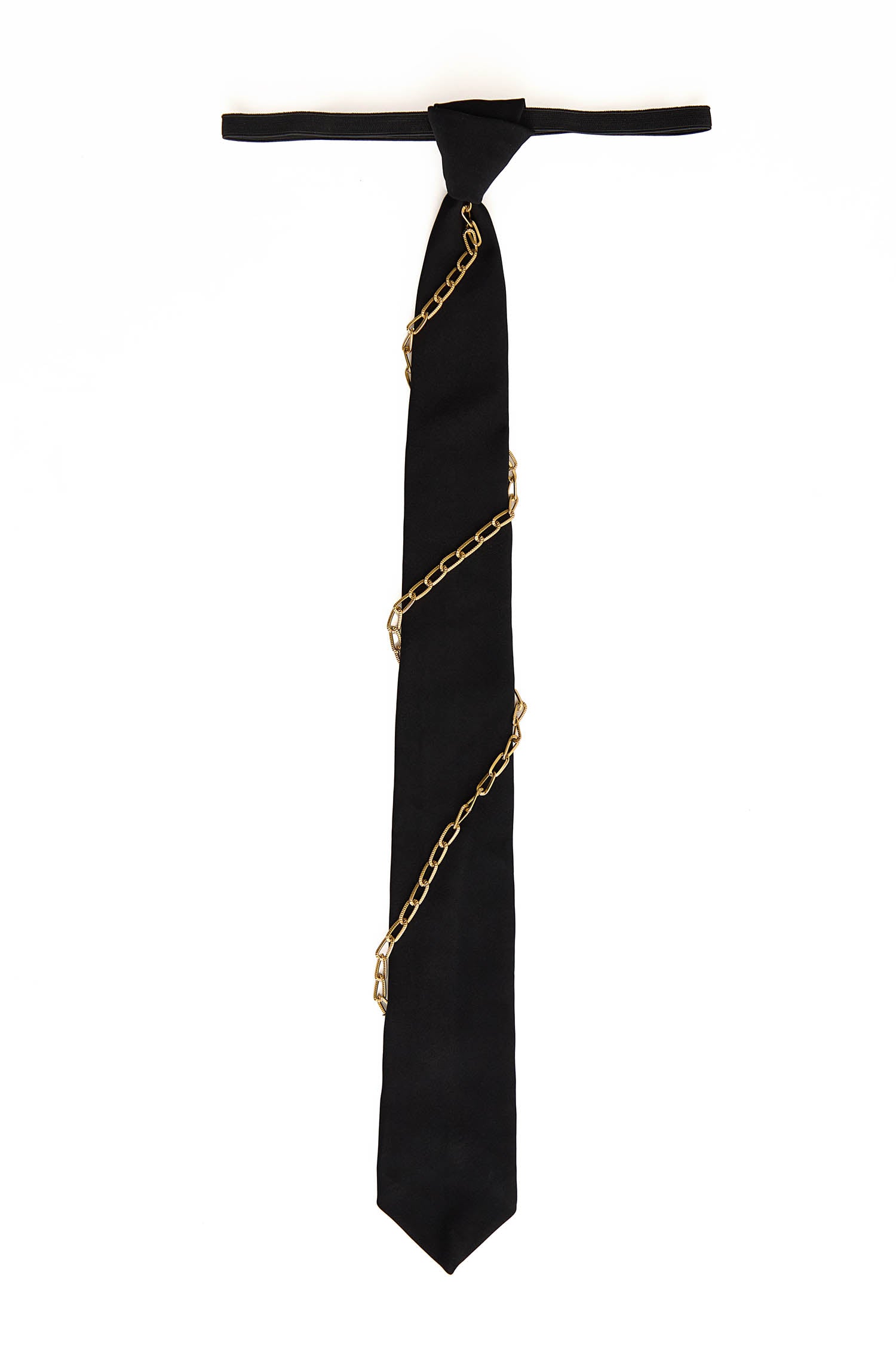 Metal Chain- Hand Embroidered Designer Tie