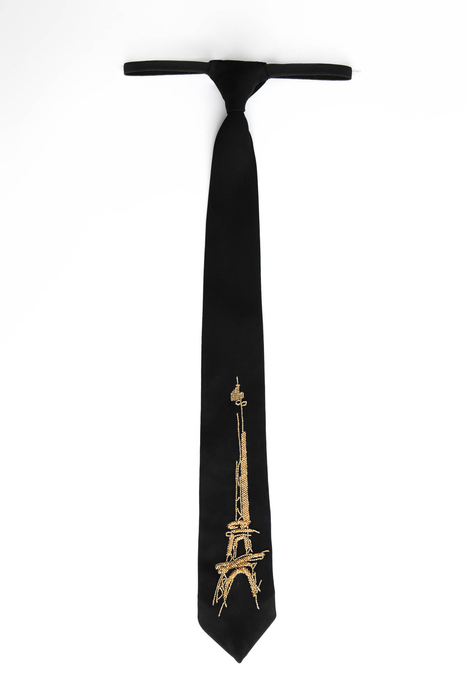 Eiffel Tower- Hand Embroidered Designer Tie