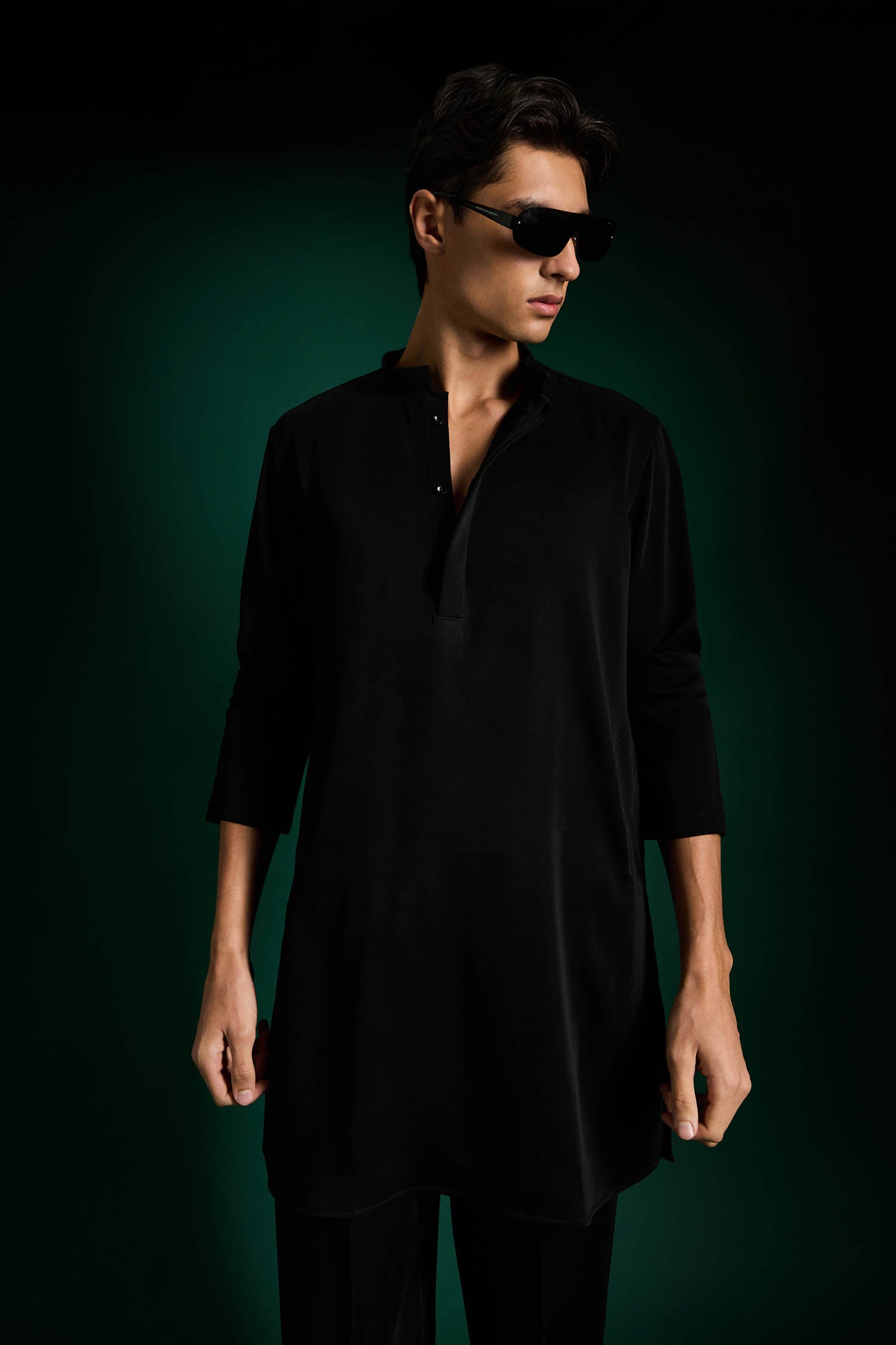 Black Designer Kurta Set