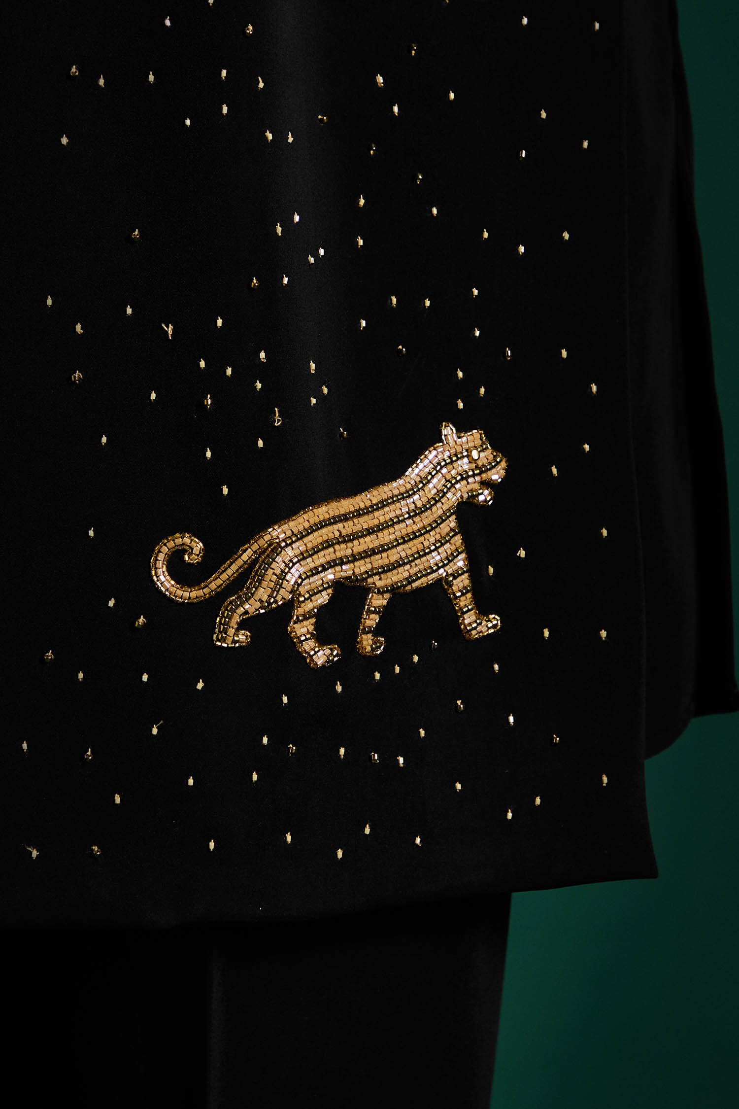 Bobcat - Hand Embroidered Designer Shawl