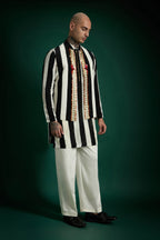 Regalia- Hand Embroidered Designer Bundi Kurta