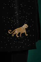 Bobcat Hand Embroidered Designer Shawl Set With Kurta And Pant