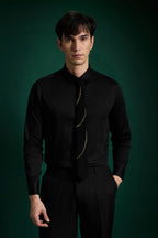 Metal Chain- Hand Embroidered Designer Tie