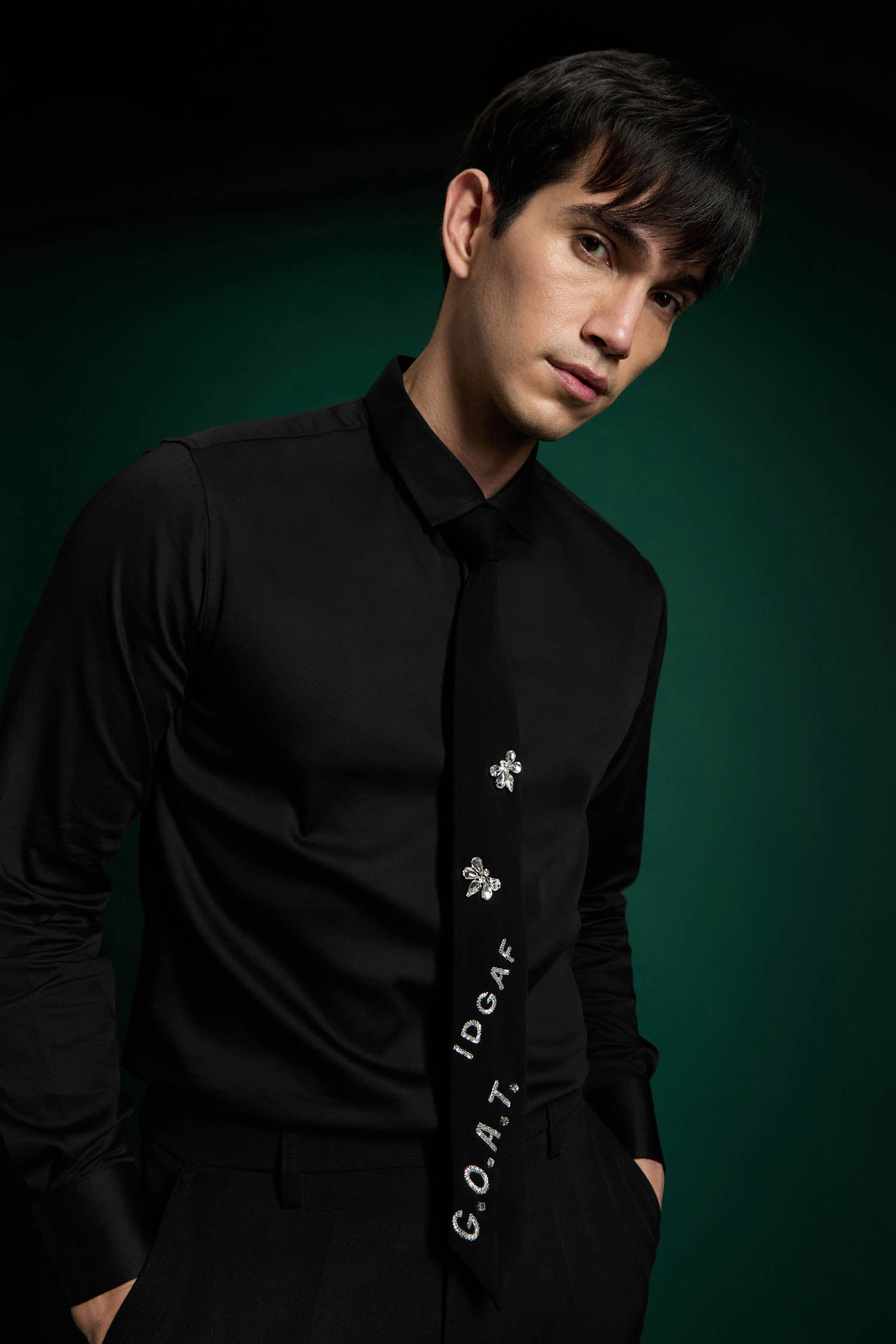 IDGAF- Hand Embroidered Designer Tie